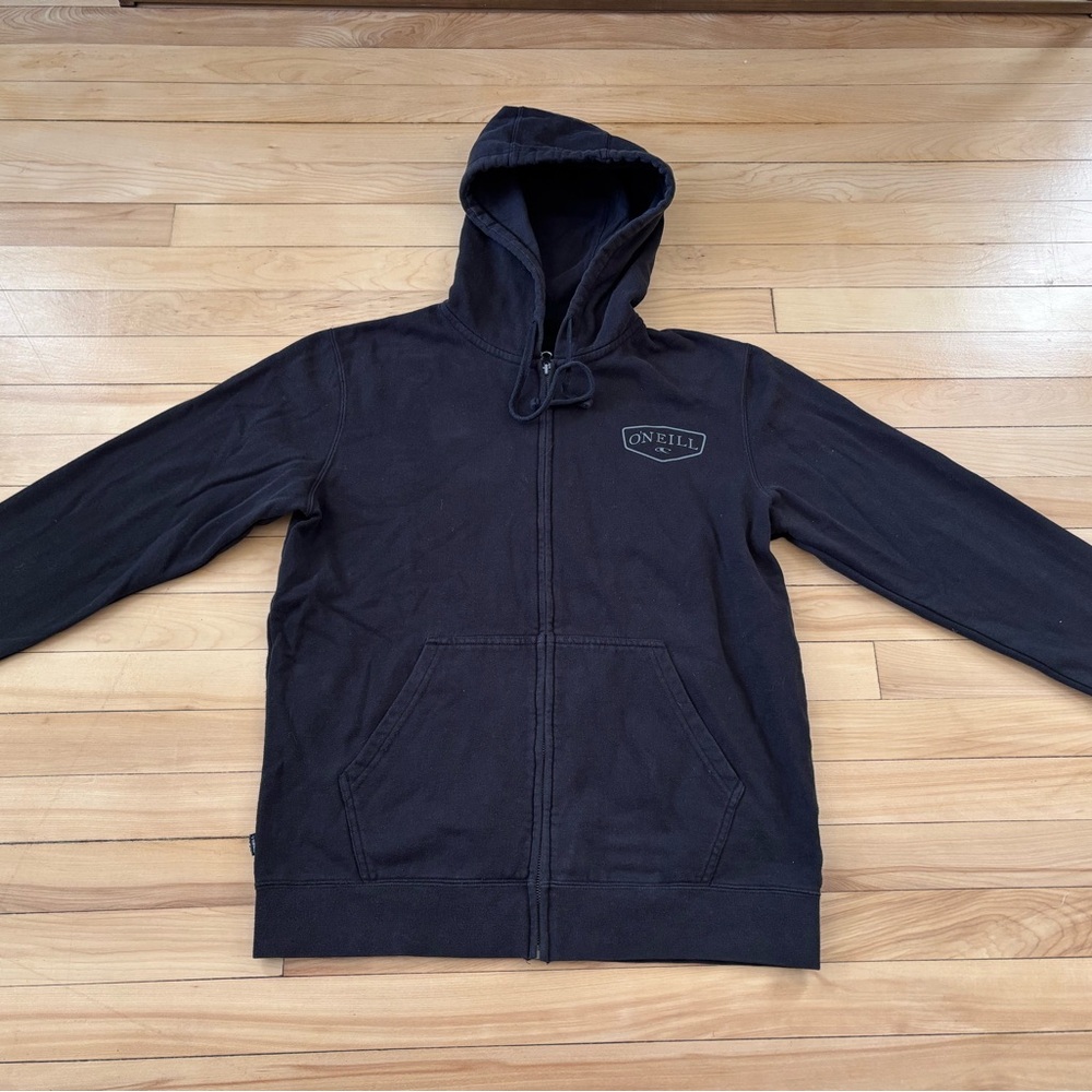O'Neill Men's Black Full-Zip Hooded Sweatshirt